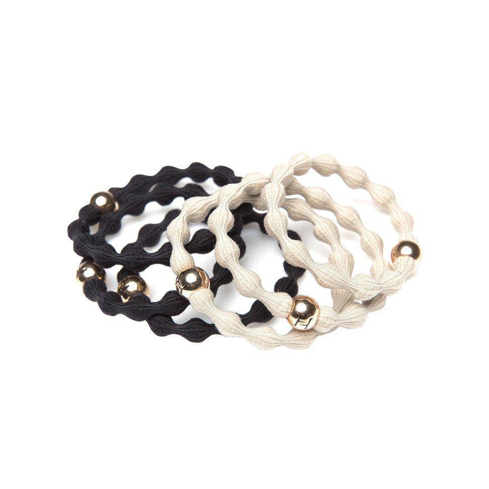 Hair Ties - BLACK-BEIGE - Hermine Hold