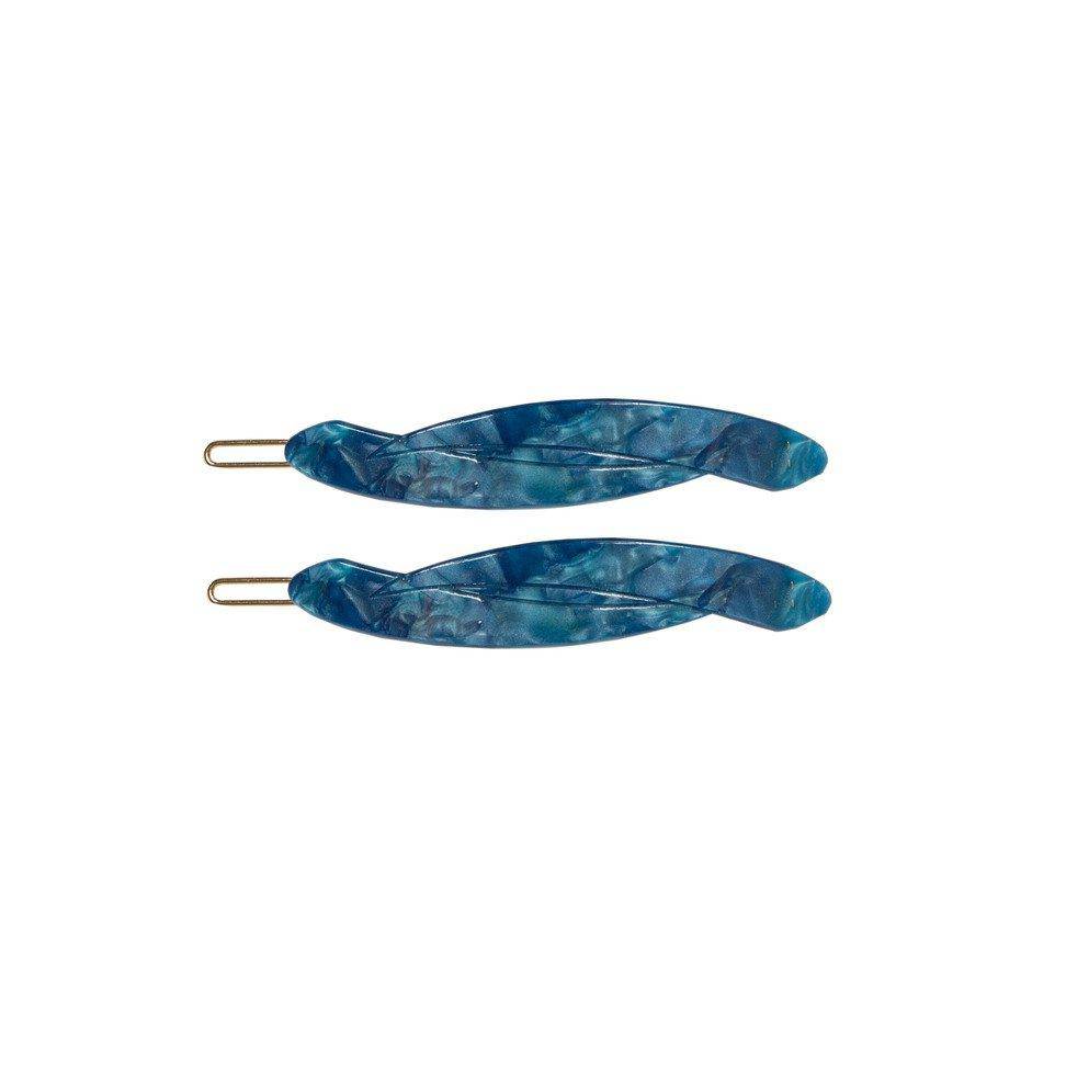 Solid Hair Slide - Blue - Hermine Hold