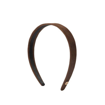 Suede Solid Head Band - Brown - Hermine Hold