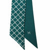 Hermine Silk Scarfette  - Green & White - Hermine Hold